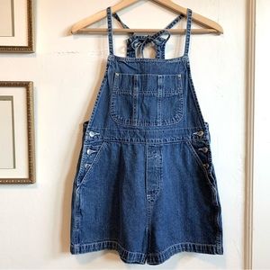 VTG Anchor Blue Denim Overalls Shortalls